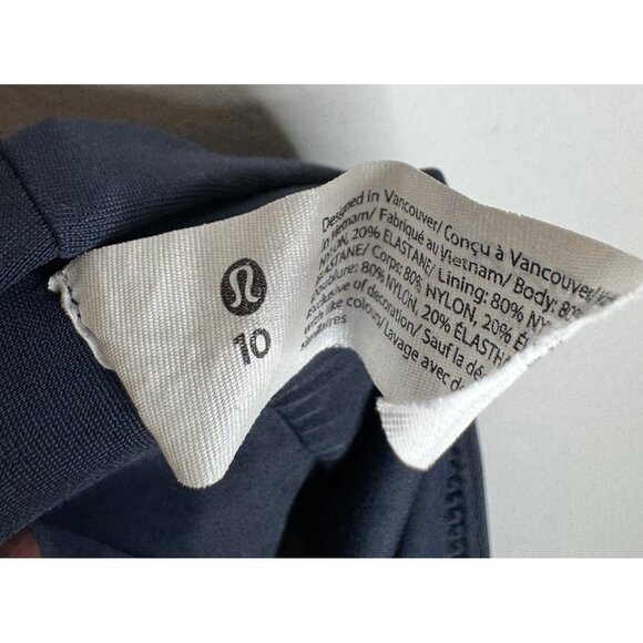 Lululemon 2 Piece Swimsuit Set Blue High Waisted Top 12 Bottoms 10 - Picture 9 of 9